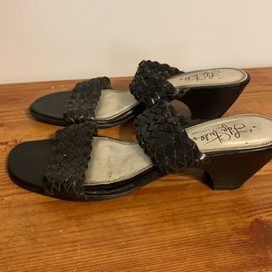 Life Stride Size 8.5 Braided Leather Sandals